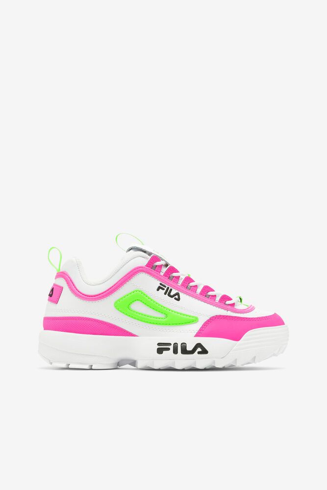 Fila Disruptor 2 Premium White Sneakers Womens - NZ 28731-DMRC